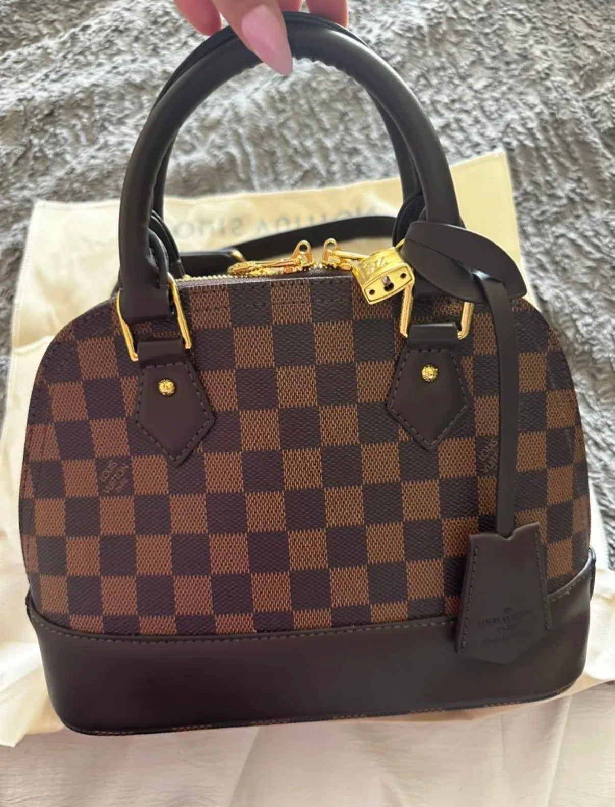 Inspired Checker Brown Purse