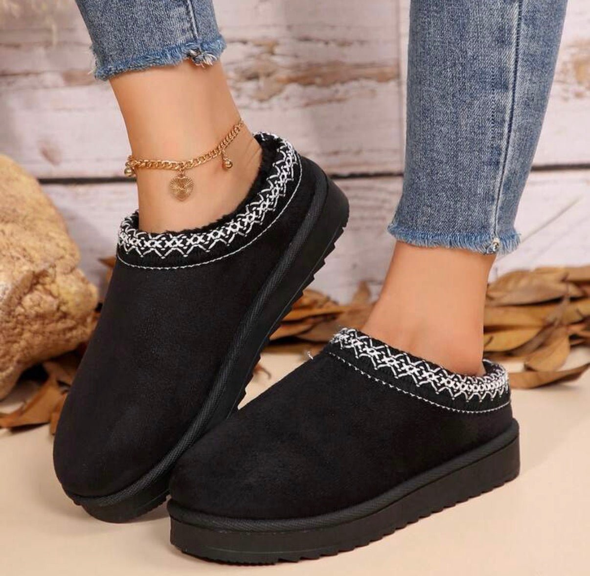 Cozy Slip-On Faux Suede Slippers