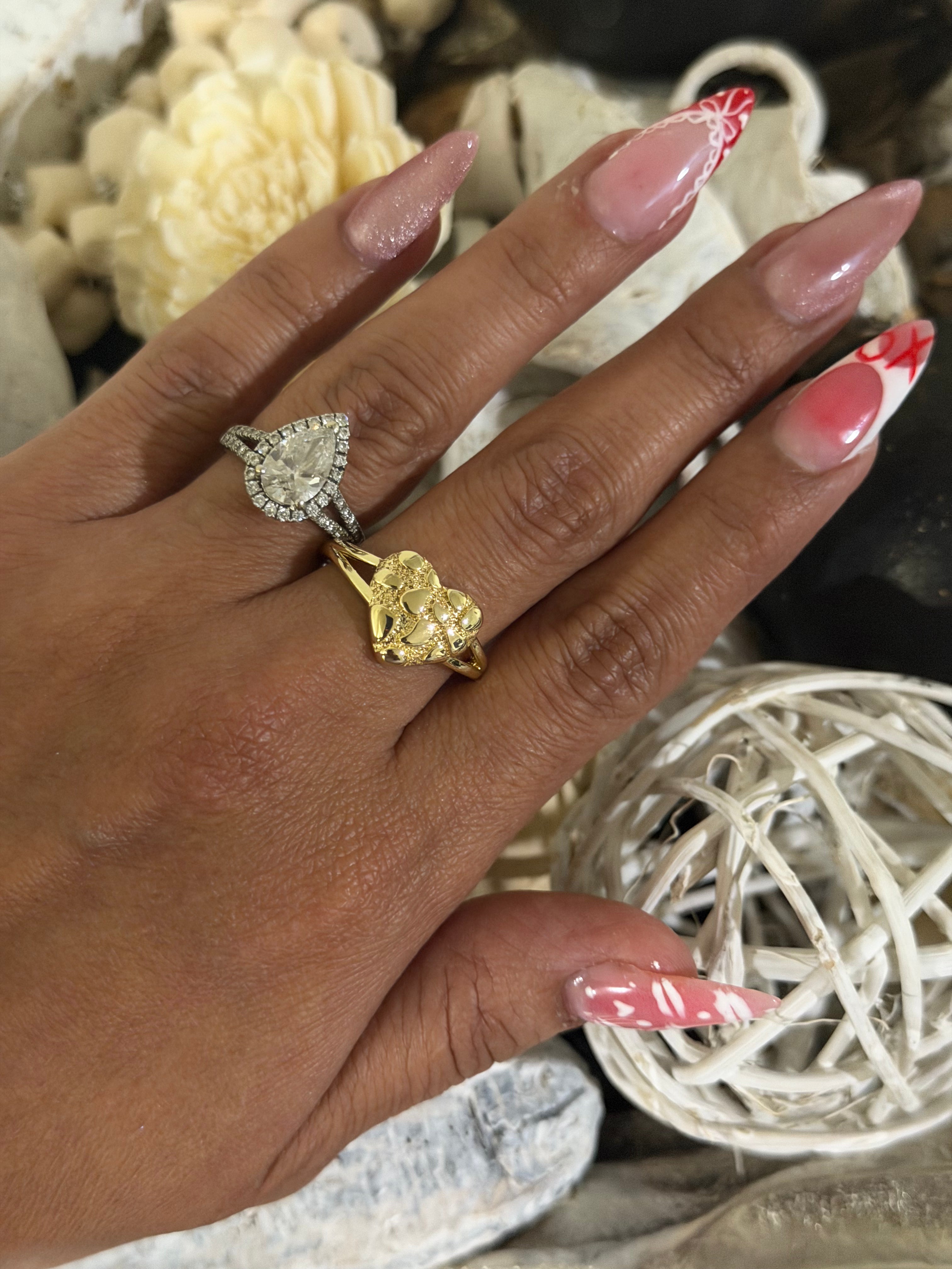 Heart Nugget Ring