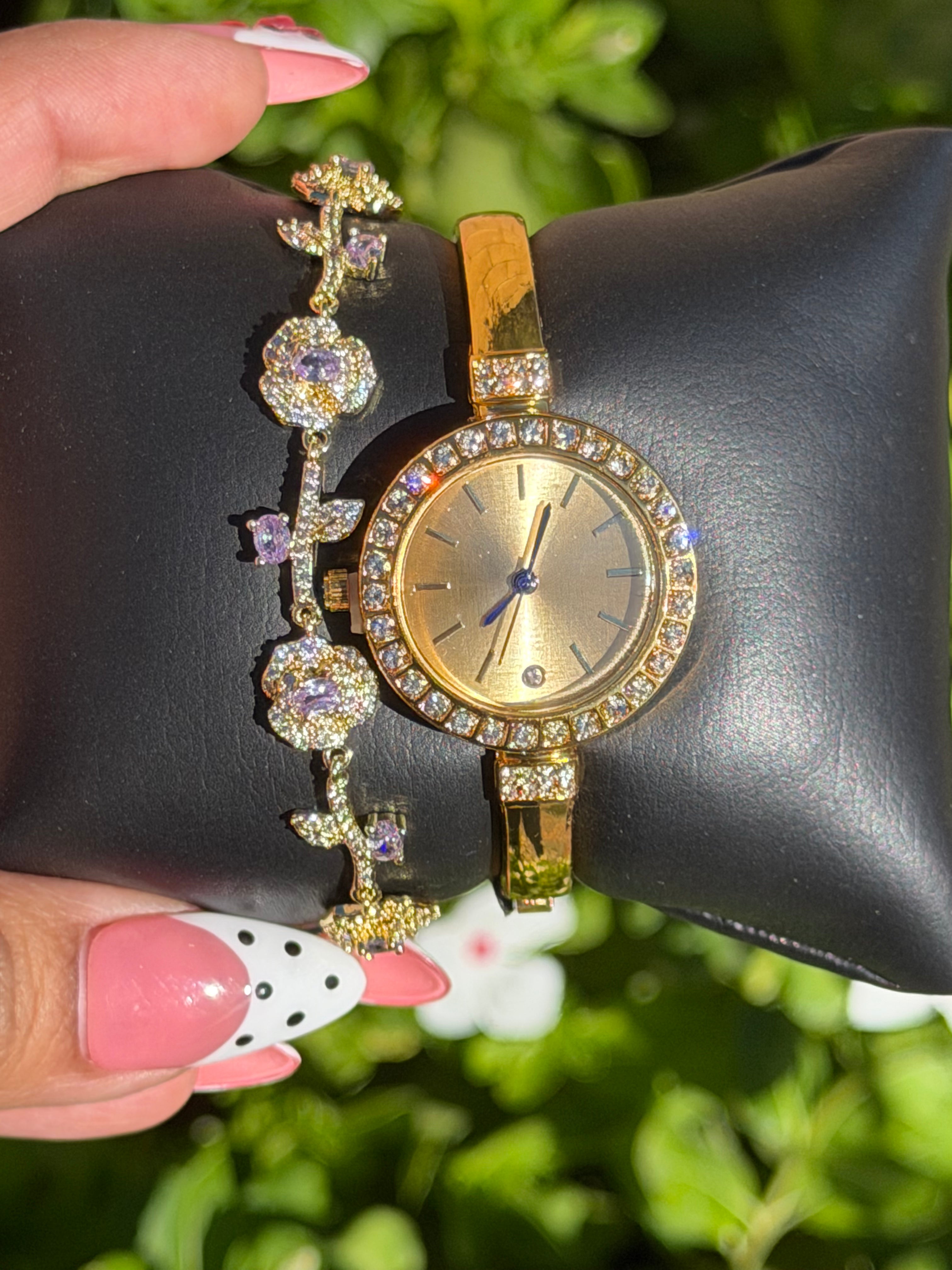 Vintage watch & bracelet set