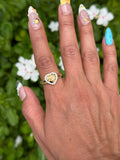 Diamond nugget ring