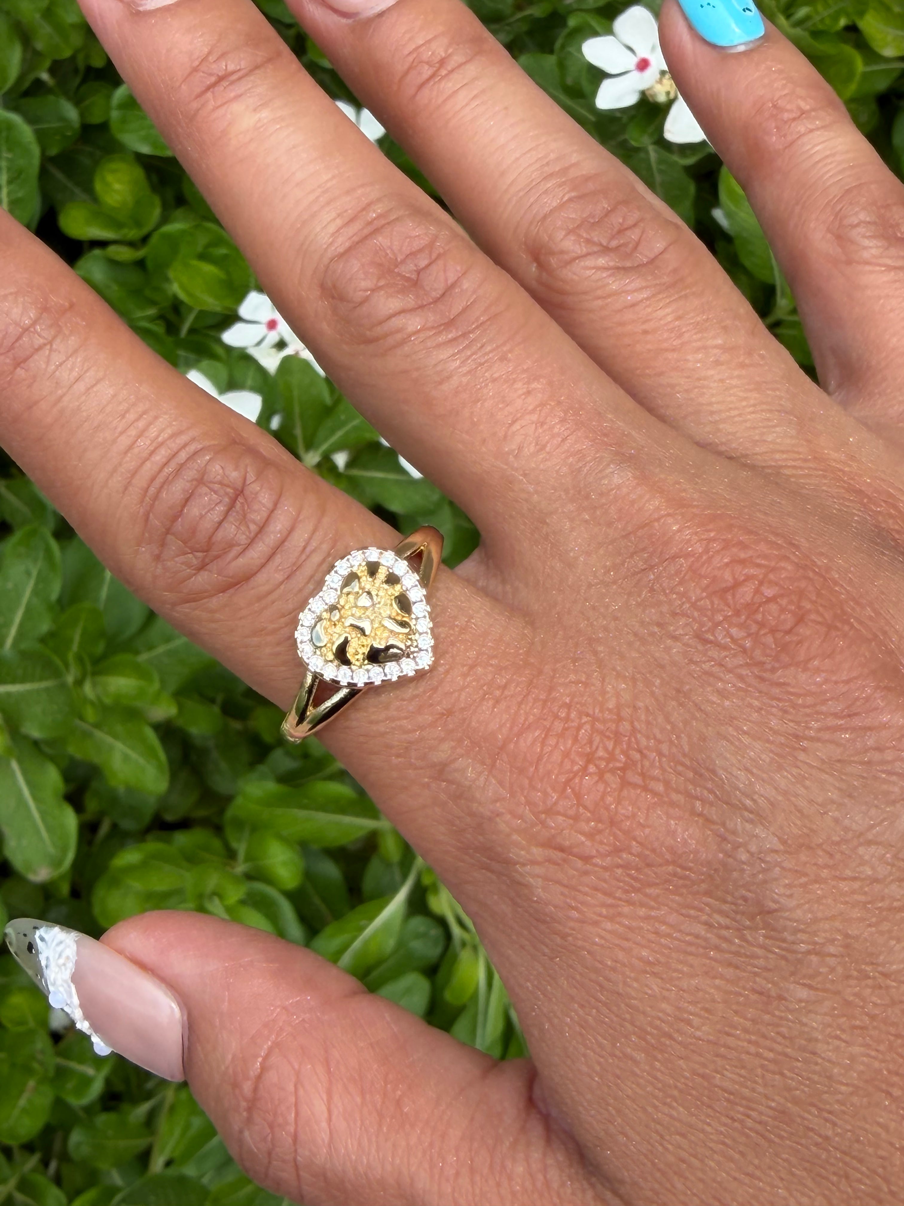Diamond nugget ring
